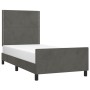 Estructura cama con cabecero terciopelo gris oscuro 100x200 cm de vidaXL, Camas y somieres - Ref: Foro24-3125679, Precio: 122...