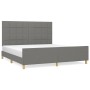 Estructura de cama con cabecero tela gris oscuro 180x200 cm de vidaXL, Camas y somieres - Ref: Foro24-3125074, Precio: 230,13...