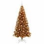 Árbol de Navidad con 300 LED con soporte Dorado 210 cm PET en Decoración Festiva y Estacional | Comprar online en Foru.es