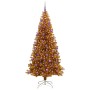 Árbol de Navidad con 300 LED con soporte Dorado 210 cm PET en Decoración Festiva y Estacional | Comprar online en Foru.es
