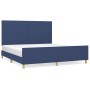 Estructura de cama con cabecero de tela azul 160x200 cm de vidaXL, Camas y somieres - Ref: Foro24-3124909, Precio: 238,54 €, ...