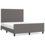 Estructura de cama con cabecero cuero sintético gris 140x190 cm de vidaXL, Camas y somieres - Ref: Foro24-3125571, Precio: 21...