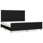 Estructura de cama con cabecero de tela negro 180x200 cm de vidaXL, Camas y somieres - Ref: Foro24-3125075, Precio: 229,42 €,...