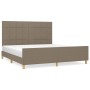 Estructura de cama con cabecero de tela gris taupe 160x200 cm de vidaXL, Camas y somieres - Ref: Foro24-3125069, Precio: 210,...