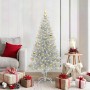 Árbol de Navidad con 150 LED con soporte Plateado 150 cm PET en Decoración Festiva y Estacional | Comprar online en Foru.es