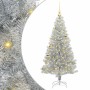 Árbol de Navidad con 150 LED con soporte Plateado 150 cm PET en Decoración Festiva y Estacional | Comprar online en Foru.es