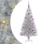 Árbol de Navidad con 150 LED con soporte Plateado 150 cm PET en Decoración Festiva y Estacional | Comprar online en Foru.es