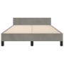 Estructura de cama con cabecero terciopelo gris claro 120x200cm de vidaXL, Camas y somieres - Ref: Foro24-3125928, Precio: 18...