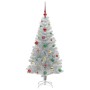 Árbol de Navidad con 150 LED con soporte Plateado 150 cm PET en Decoración Festiva y Estacional | Comprar online en Foru.es