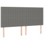 Estructura de cama con cabecero tela gris oscuro 180x200 cm de vidaXL, Camas y somieres - Ref: Foro24-3125236, Precio: 244,07...