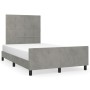 Estructura de cama con cabecero terciopelo gris claro 120x200cm de vidaXL, Camas y somieres - Ref: Foro24-3125745, Precio: 16...