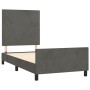 Estructura cama con cabecero terciopelo gris oscuro 100x200 cm de vidaXL, Camas y somieres - Ref: Foro24-3125618, Precio: 120...