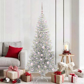 Árbol de Navidad con 300 LED con soporte Plateado 180 cm PET en Decoración Festiva y Estacional | Comprar online en Foru.es