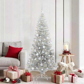 Árbol de Navidad con 300 LED con soporte Plateado 180 cm PET en Decoración Festiva y Estacional | Comprar online en Foru.es