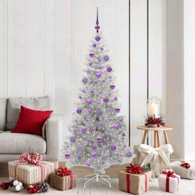 Árbol de Navidad con 300 LED con soporte Plateado 180 cm PET en Decoración Festiva y Estacional | Comprar online en Foru.es