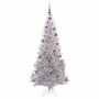 Árbol de Navidad con 300 LED con soporte Plateado 180 cm PET en Decoración Festiva y Estacional | Comprar online en Foru.es