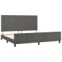 Estructura cama con cabecero terciopelo gris oscuro 200x200 cm de vidaXL, Camas y somieres - Ref: Foro24-3125654, Precio: 216...