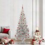 Árbol de Navidad con 300 LED con soporte Plateado 210 cm PET en Decoración Festiva y Estacional | Comprar online en Foru.es
