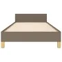 Estructura de cama con cabecero de tela gris taupe 80x200 cm de vidaXL, Camas y somieres - Ref: Foro24-3125256, Precio: 161,8...