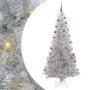 Árbol de Navidad con 300 LED con soporte Plateado 210 cm PET en Decoración Festiva y Estacional | Comprar online en Foru.es