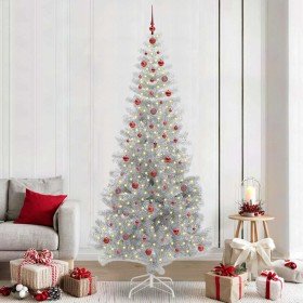 Árbol de Navidad con 300 LED con soporte Plateado 240 cm PET en Decoración Festiva y Estacional | Comprar online en Foru.es
