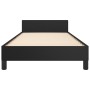 Estructura de cama con cabecero cuero sintético negro 90x190 cm de vidaXL, Camas y somieres - Ref: Foro24-3125421, Precio: 13...