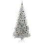 Árbol de Navidad con 300 LED con soporte Plateado 240 cm PET en Decoración Festiva y Estacional | Comprar online en Foru.es