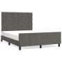 Estructura cama con cabecero terciopelo gris oscuro 140x200 cm de vidaXL, Camas y somieres - Ref: Foro24-3125941, Precio: 242...