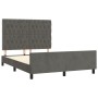 Estructura cama con cabecero terciopelo gris oscuro 140x200 cm de vidaXL, Camas y somieres - Ref: Foro24-3125941, Precio: 242...