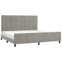 Estructura de cama con cabecero terciopelo gris claro 200x200cm de vidaXL, Camas y somieres - Ref: Foro24-3125775, Precio: 23...