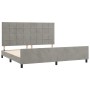 Estructura de cama con cabecero terciopelo gris claro 200x200cm de vidaXL, Camas y somieres - Ref: Foro24-3125775, Precio: 23...