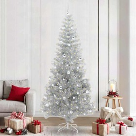 Árbol de Navidad con 300 LED con soporte Plateado 240 cm PET en Decoración Festiva y Estacional | Comprar online en Foru.es