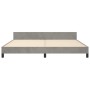 Estructura de cama con cabecero terciopelo gris claro 200x200cm de vidaXL, Camas y somieres - Ref: Foro24-3125775, Precio: 23...