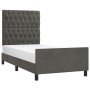 Estructura de cama con cabecero terciopelo gris oscuro 90x200cm de vidaXL, Camas y somieres - Ref: Foro24-3125917, Precio: 14...