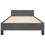 Estructura de cama con cabecero terciopelo gris oscuro 90x200cm de vidaXL, Camas y somieres - Ref: Foro24-3125917, Precio: 14...