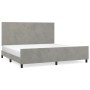 Estructura de cama con cabecero terciopelo gris claro 200x200cm de vidaXL, Camas y somieres - Ref: Foro24-3125653, Precio: 22...