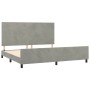 Estructura de cama con cabecero terciopelo gris claro 200x200cm de vidaXL, Camas y somieres - Ref: Foro24-3125653, Precio: 22...