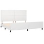 Estructura de cama cabecero cuero sintético blanco 200x200 cm de vidaXL, Camas y somieres - Ref: Foro24-3125470, Precio: 248,...