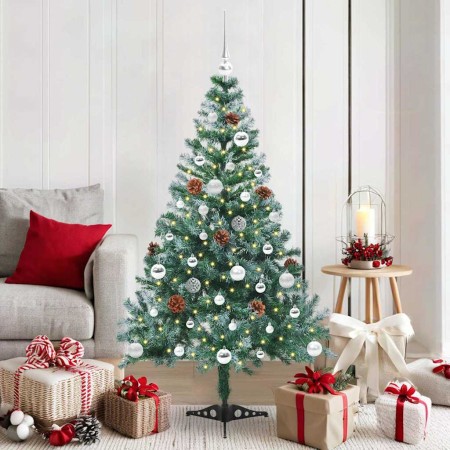 Árbol de Navidad artificial Verde 150 cm PVC y acero en Decoración Festiva y Estacional | Comprar online en Foru.es