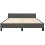 Dark gray velvet bed frame with headboard 140x200 cm by vidaXL, Beds and slatted bases - Ref: Foro24-3126002, Price: 226,56 €...