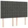 Dark gray velvet bed frame with headboard 140x200 cm by vidaXL, Beds and slatted bases - Ref: Foro24-3126002, Price: 226,56 €...