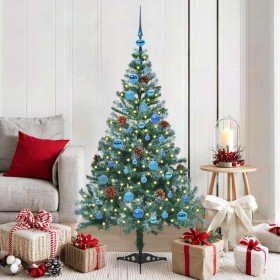 Árbol de Navidad artificial Verde 150 cm PVC y acero en Decoración Festiva y Estacional | Comprar online en Foru.es