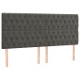 Estructura cama con cabecero terciopelo gris oscuro 200x200 cm de vidaXL, Camas y somieres - Ref: Foro24-3125959, Precio: 265...