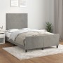 Estructura de cama con cabecero terciopelo gris claro 120x200cm de vidaXL, Camas y somieres - Ref: Foro24-3125684, Precio: 15...