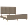 Estructura de cama con cabecero de tela gris taupe 180x200 cm de vidaXL, Camas y somieres - Ref: Foro24-3125401, Precio: 267,...