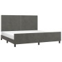 Estructura cama con cabecero terciopelo gris oscuro 200x200 cm de vidaXL, Camas y somieres - Ref: Foro24-3125715, Precio: 223...