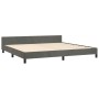 Estructura cama con cabecero terciopelo gris oscuro 200x200 cm de vidaXL, Camas y somieres - Ref: Foro24-3125715, Precio: 223...