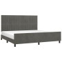 Estructura cama con cabecero terciopelo gris oscuro 200x200 cm de vidaXL, Camas y somieres - Ref: Foro24-3125898, Precio: 249...