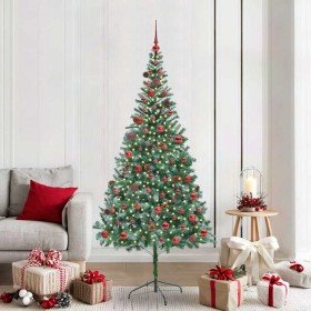 Árbol de Navidad artificial Verde 210 cm PVC y acero en Decoración Festiva y Estacional | Comprar online en Foru.es