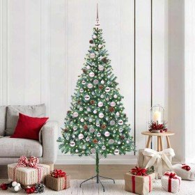 Árbol de Navidad artificial Verde 210 cm PVC y acero en Decoración Festiva y Estacional | Comprar online en Foru.es